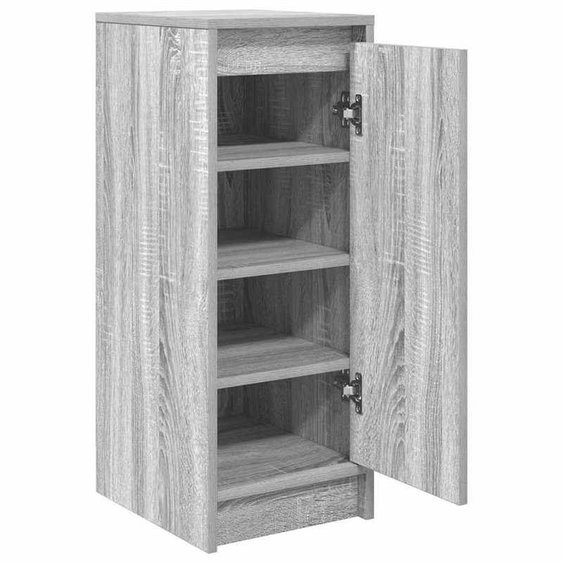3 Pair Shoe Storage Cabinet, Grey Sonoma