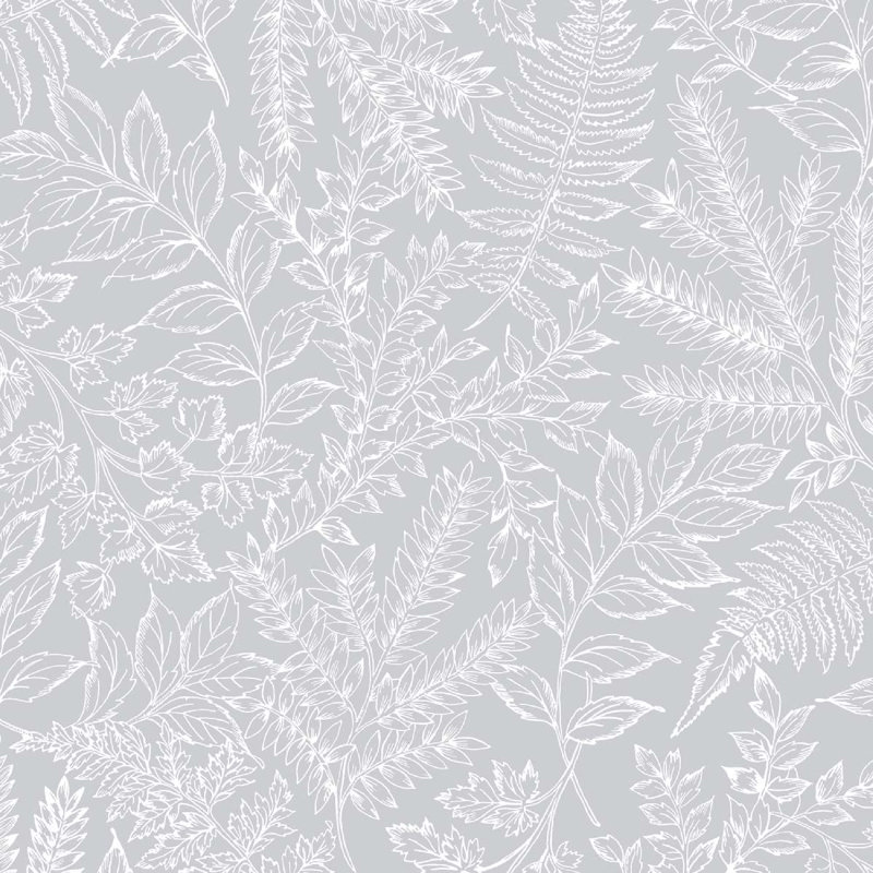 Metallic Trail Leaf 10m x 52cm Wallpaper Roll