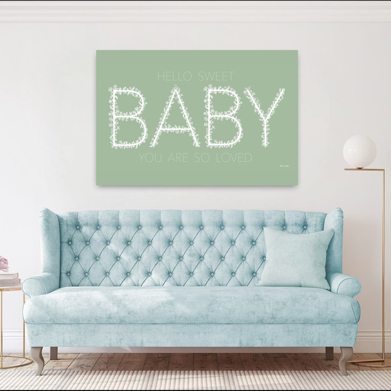 Hello Sweet Baby, art floral contemporain, H 40 po x l 60 po
