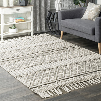 Tapis ivoire touffeté à la main Napoleon