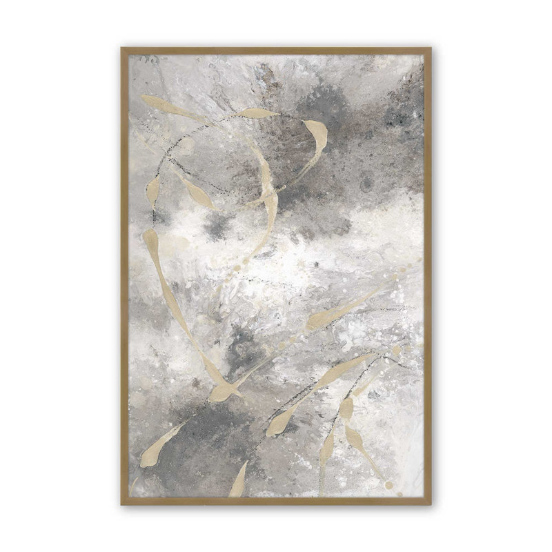 «Gilded Whispers», impression sur archives, Papier avec cadre simple brossé doré, H 11,25 po x l 9,25 po x P 1,25 po