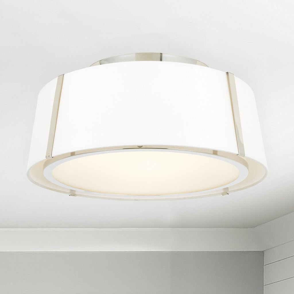 Marietta 3-Light Flush Mount, Antique Gold