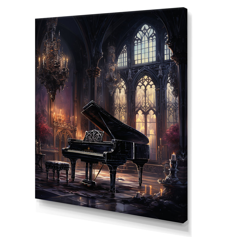 «Gothic Piano Grandeur II», reproduction sur toile, Toile tendue, H 32 po x l 16 po x P 1 po