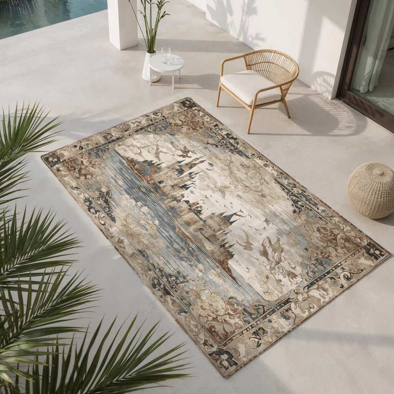 Tapis intérieur et extérieur Highland Keep, Rectangle 5 pi x 7 pi