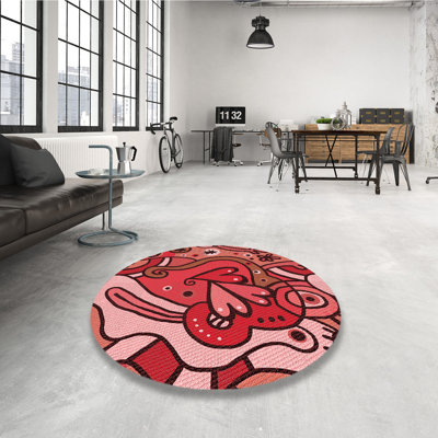 Tapis 100% à motifs lavables à la machine 2989 Pat694-RD