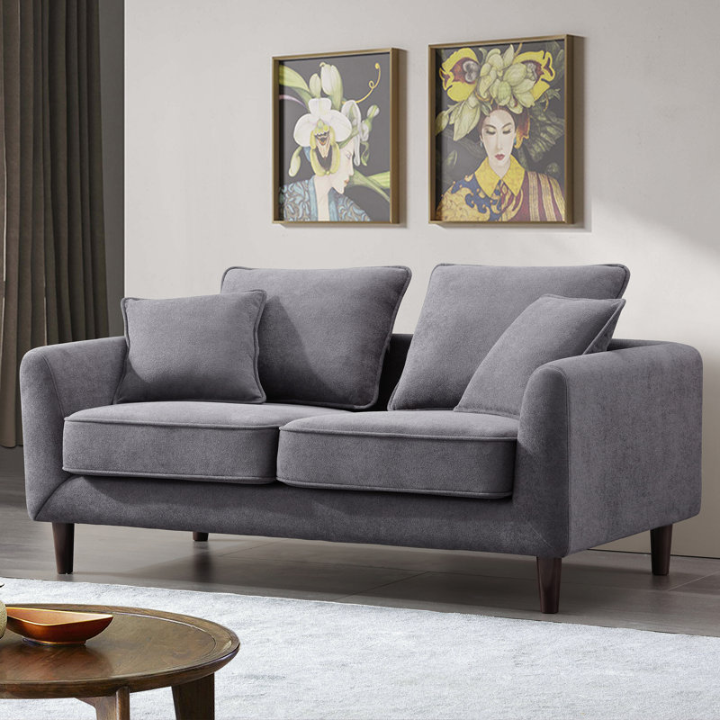 Causeuse en chenille de 57 po de largeur, Gris