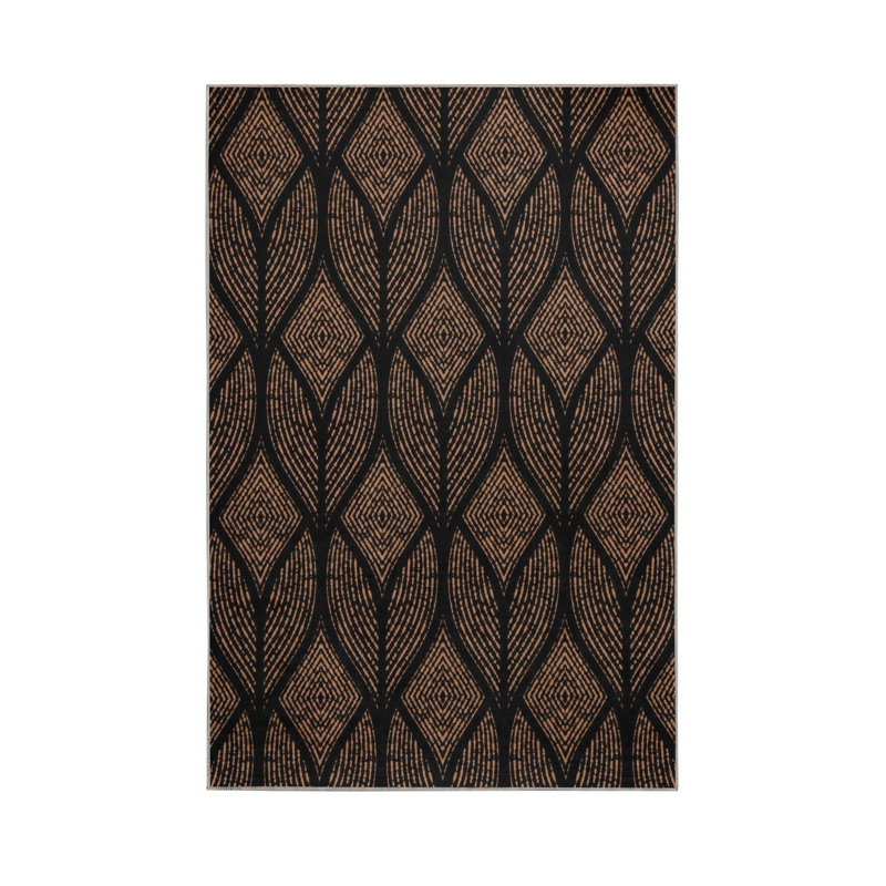 Soft Hall Carpet 2.6 x 4.9 Feet | 100% Polyester, 0.04 in Pile Height | Antibacterial, Non-Slip Underside | Woven with 3D Digital Printing | Machine Washable | Durable & Stylish for Entryways & Living Rooms