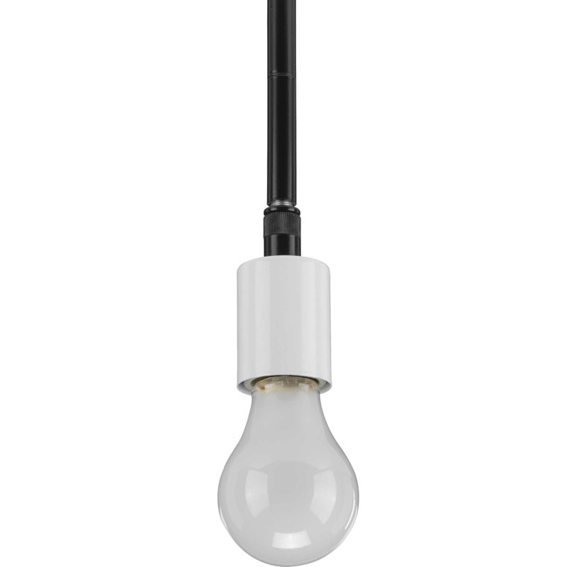 Luminaire suspendu à cylindre simple 1 lumières Yatendra, Noir
