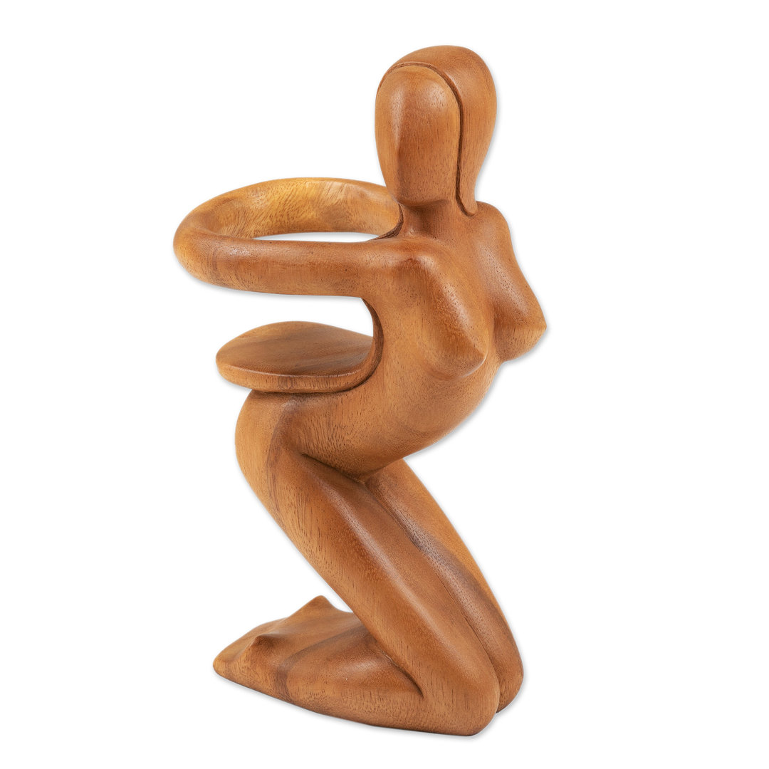 Deady Solid Wood Tabletop Wine Bottle Rack in Winston Porter