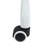 White and Red Adjustable Height Swivel Rolling Office Chair