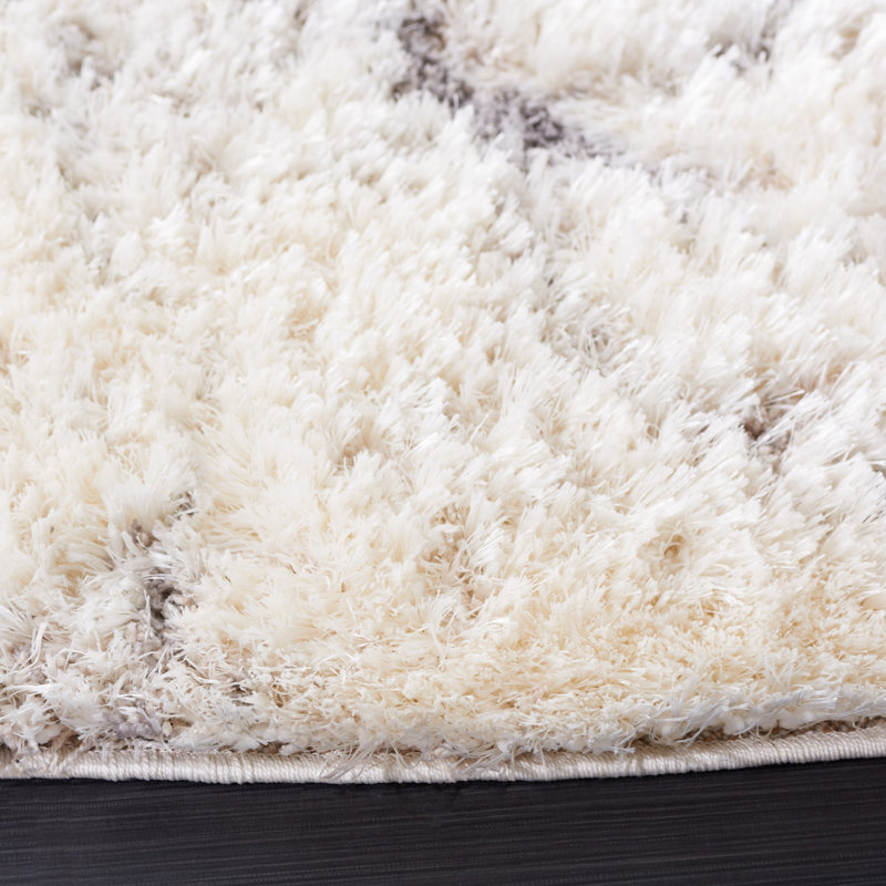 Cloud Shag Performance Abstract Rug, Round 6'7"