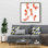 Petits poissons rouges, reproduction d'art sur toile rouge aquatique