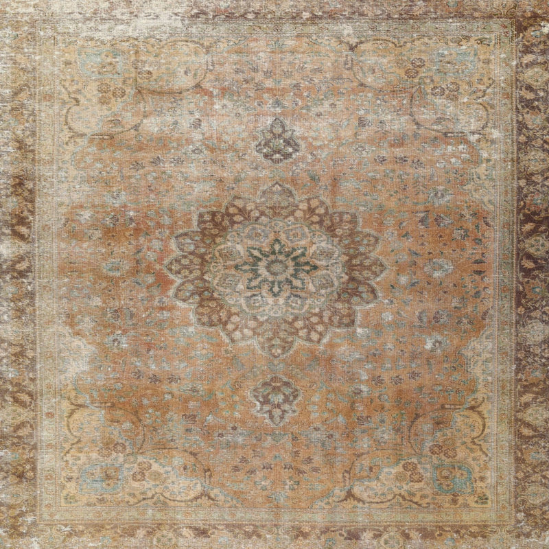 Tapis oriental beige, Rond 8 pi