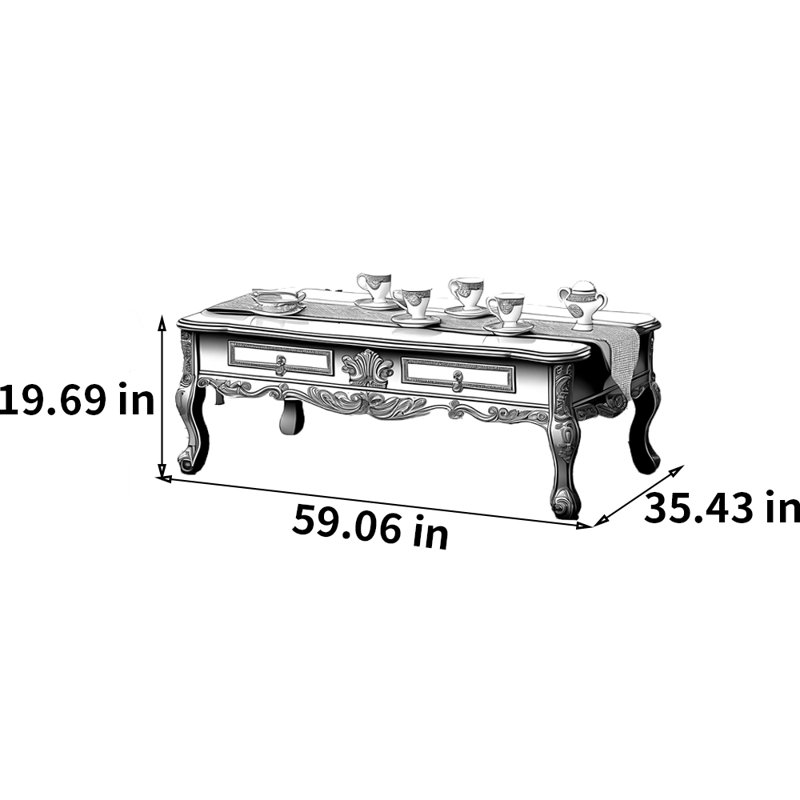 Table basse européenne rétro