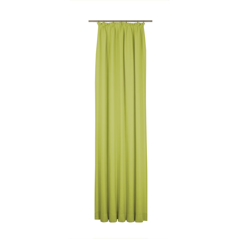 Pearce Synthetic Room Pencil Pleat Curtain, single Panel, opaque, 132cm Width x 220cm Drop, Green