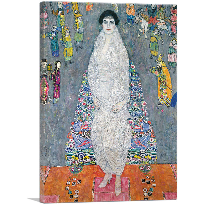«Portrait of Elisabeth Lederer» par Gustav Klimt - reproduction d'art sur toile tendue, H 18 po x l 12 po x P 0,75 po