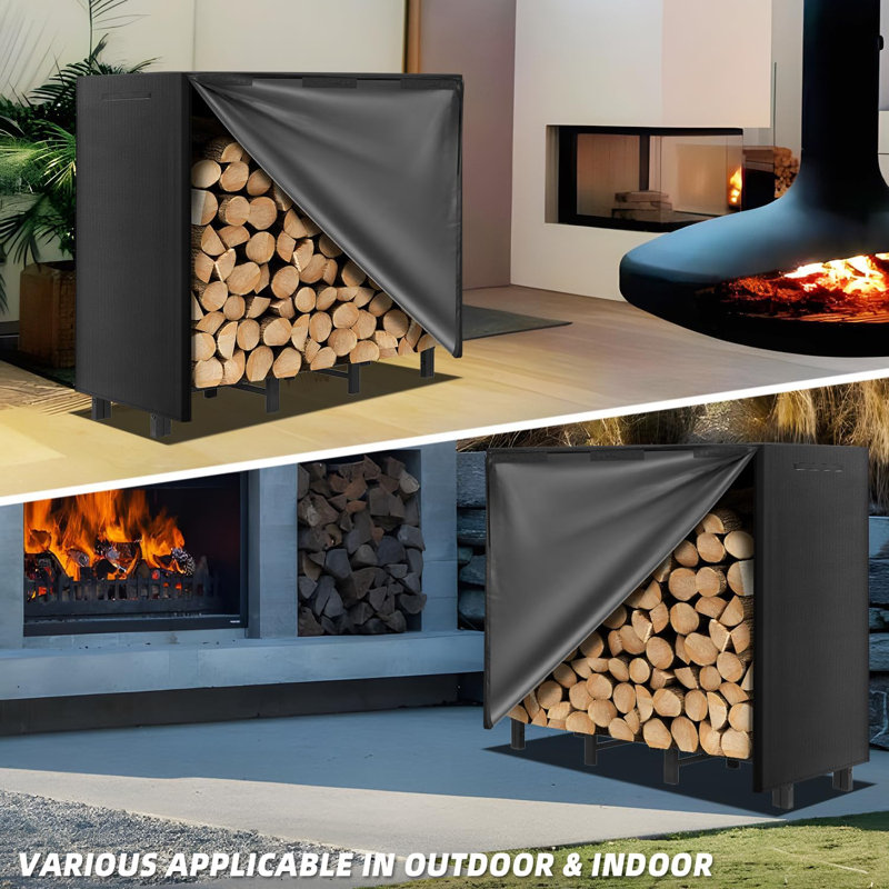 Support à bois de chauffage 4pi avec housse imperméable