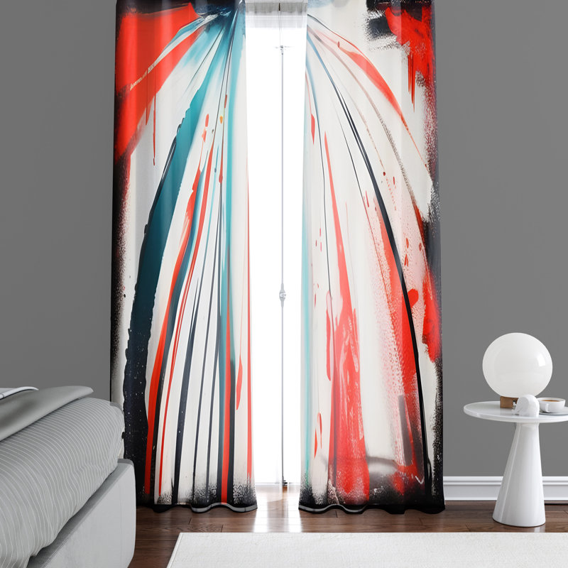 Paire de rideaux semi-transparents Anabranch, L 20 po x L 61 po