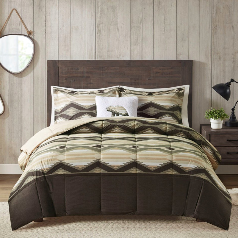 Très grand lit avec édredon imprimé - Transformez votre chambre à coucher en microfibre à imprimé multicolore élégant et confortable