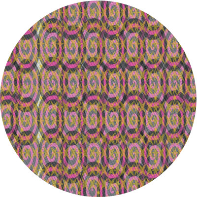 Tapis brun/noir à motifs