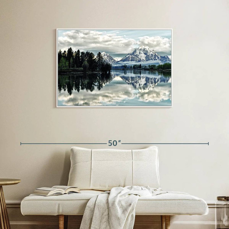 Jackson Hole, Cadre flottant blanc, 37 po x 25 po