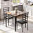Dining Table for 2 - Space-Saving Dining Table Set for Small Spaces, 3 Piece Dining Table Set & Metal Steel Frame – Ideal for Dining Room, Kitchen, Dinette-1182173438