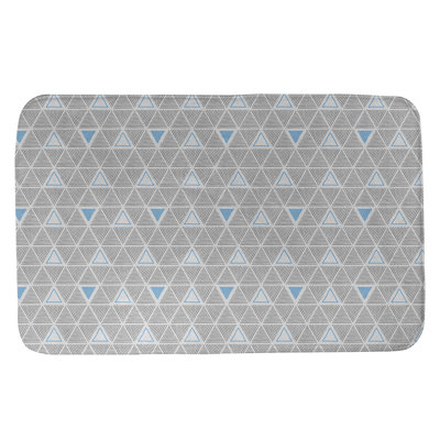 Tapis de bain géométrique à motif de triangles dessinés à la main