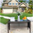 Outdoor patio Furniture 1 Coffee Table with clear tempered glass-1413278756