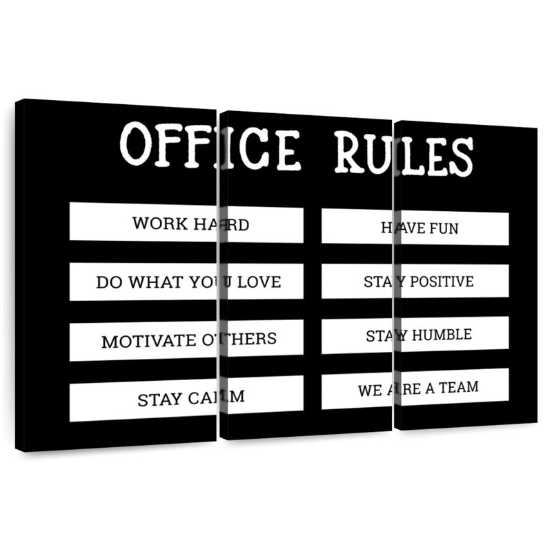 Tergel Office Rules, 24" H x 38" W