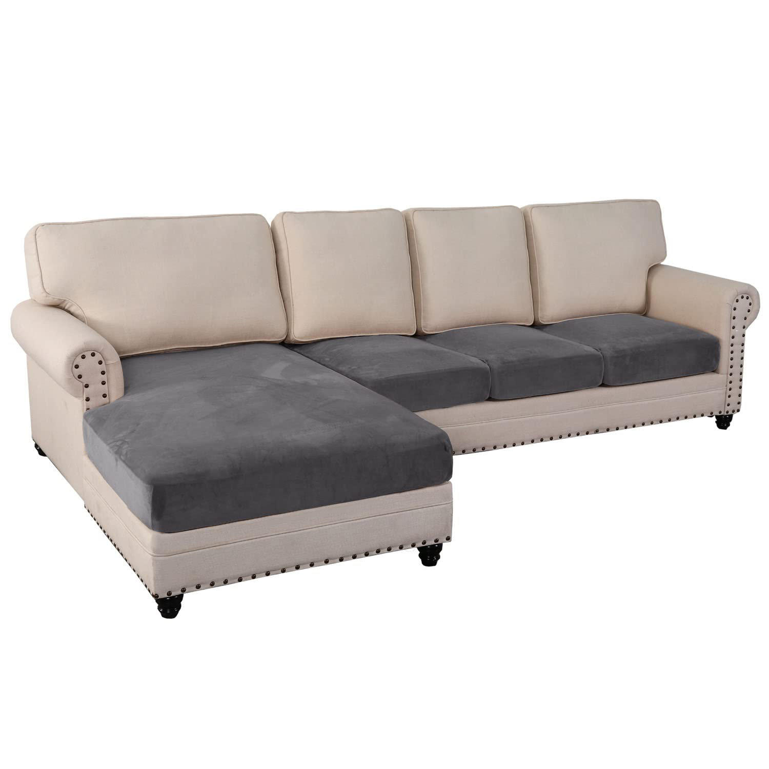 ColorLife Polyester Twill T-Cushion Sofa Slipcover