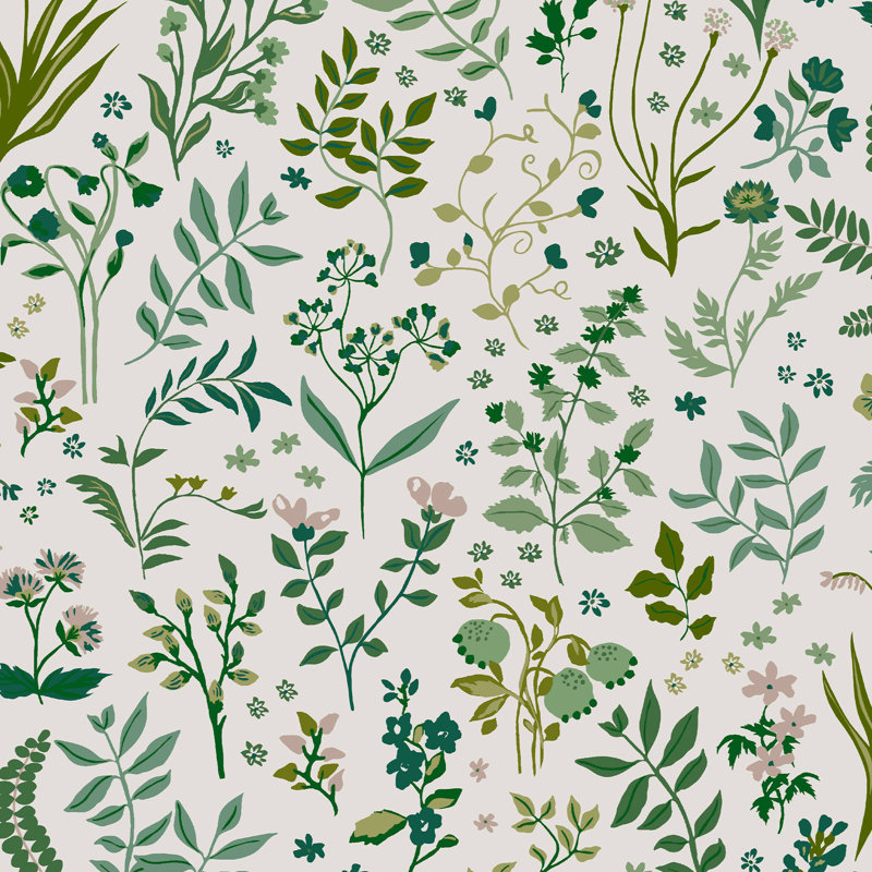 Joules Floral Wallpaper Double Roll, Cream