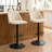New upgraded backrest Swivel Upholstered Adjustable Height Counter & Bar Stool With Footrest-620830781