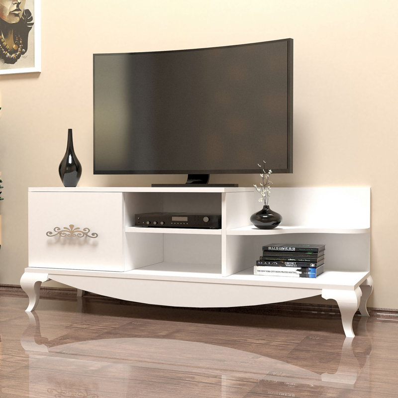 Luna TV Stand for TVs up to 55", White