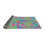 Tapis vert/mauve/bleu à tissage électrique-711914363