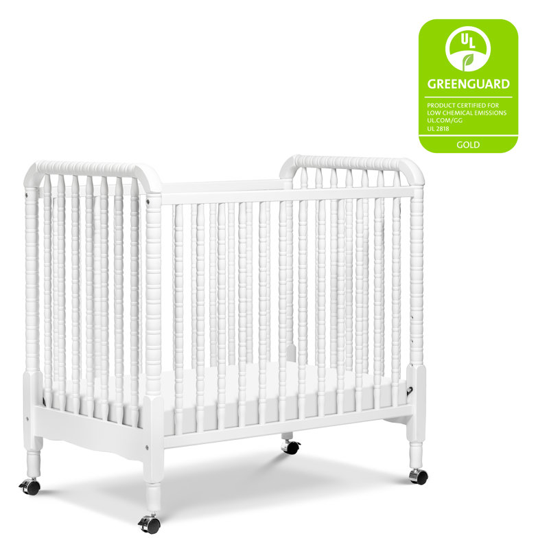 White Pine 3-in-1 Convertible Mini Crib with Wheels