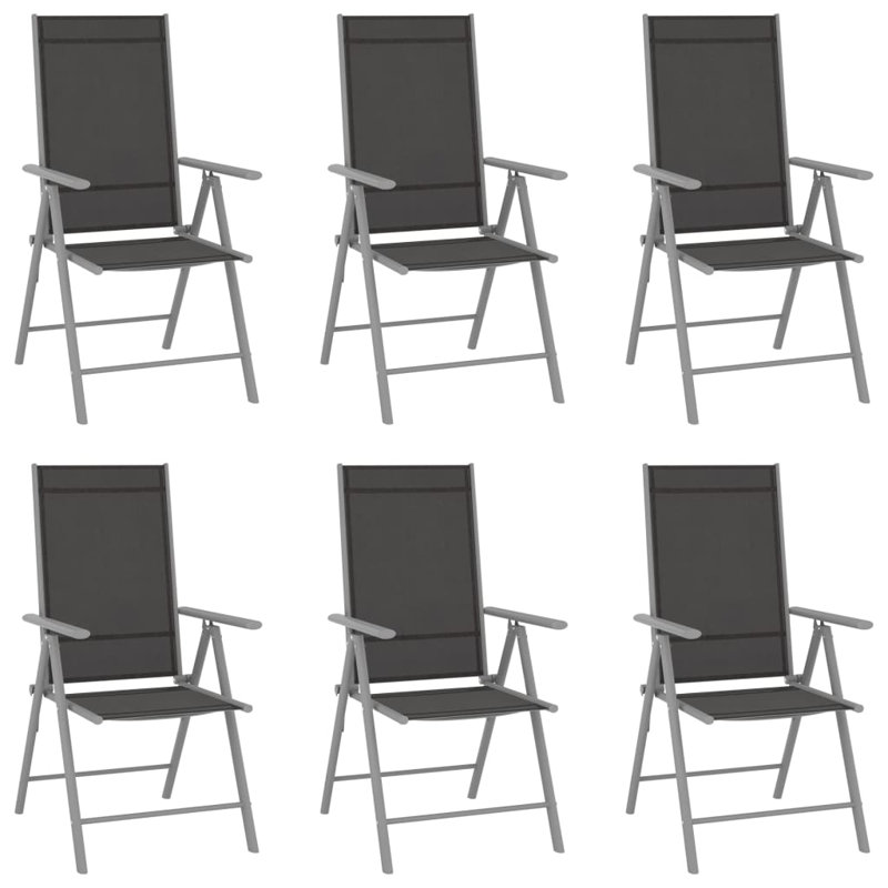 Gould Folding Recliner Chair, Grey, Black