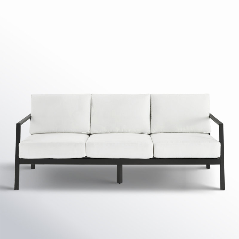 AllModern Armando 75” Aluminum Outdoor Sofa with Sunbrella Cushions ...