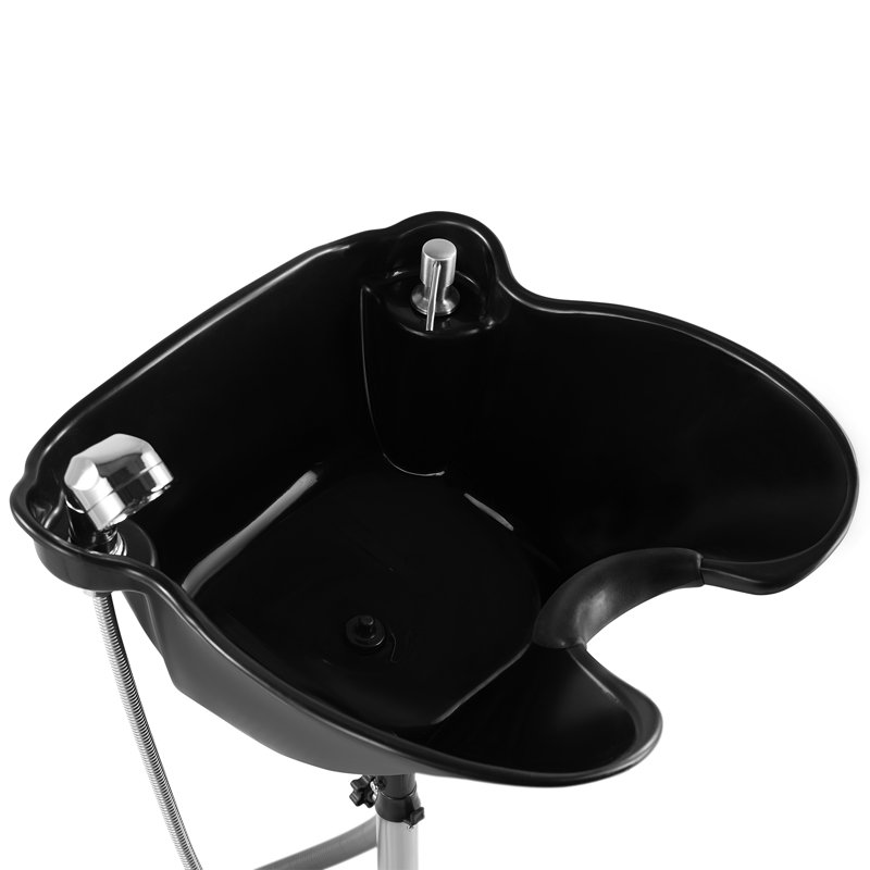 Évier de salon portatif à shampooing avec hauteur et bonde réglables