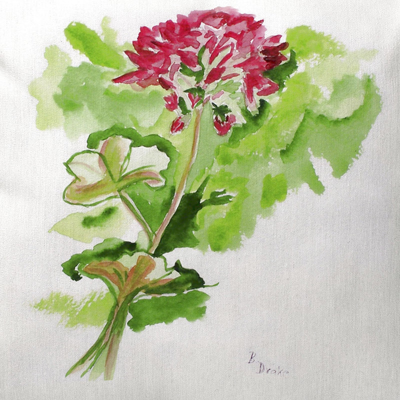 Housse de coussin d'extérieur carré Geranium, Carré 12 po