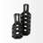 Black Ceramic Pierced Geometric Cylinder Table Vase-1375310281