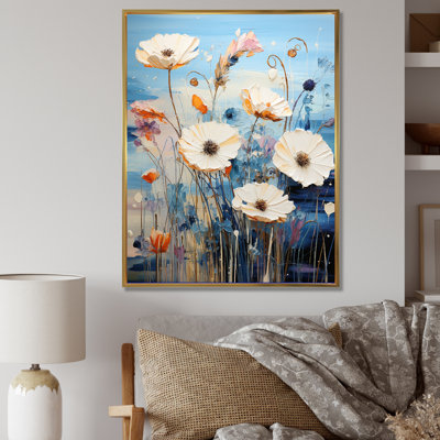 Mélodie de bleuet bleu sur toile