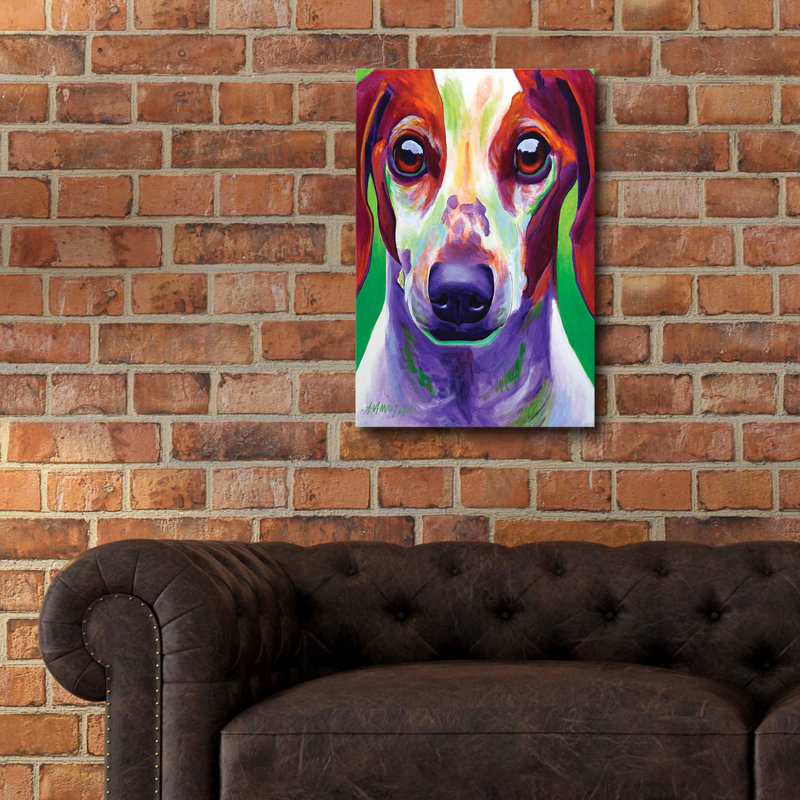 «Dachshund - Cooper» par Dawg Painter, H 24 po x l 16 po x P 0,2 po