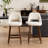 Mid-Century Modern Armless Upholstered Counter Stool-1760559325