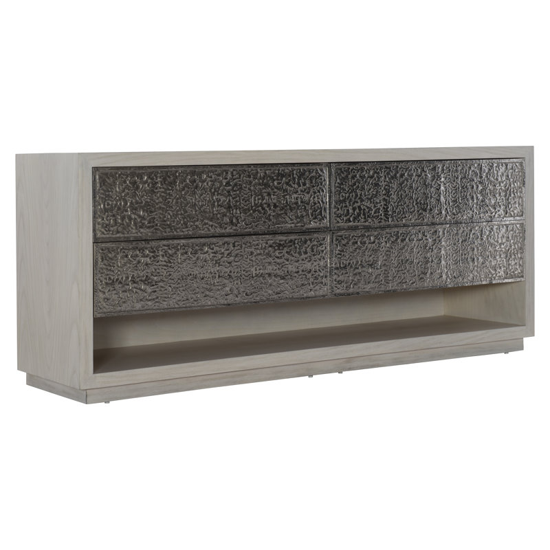 Ware Walnut Solid Wood 72 " W 4 - Drawer Dresser