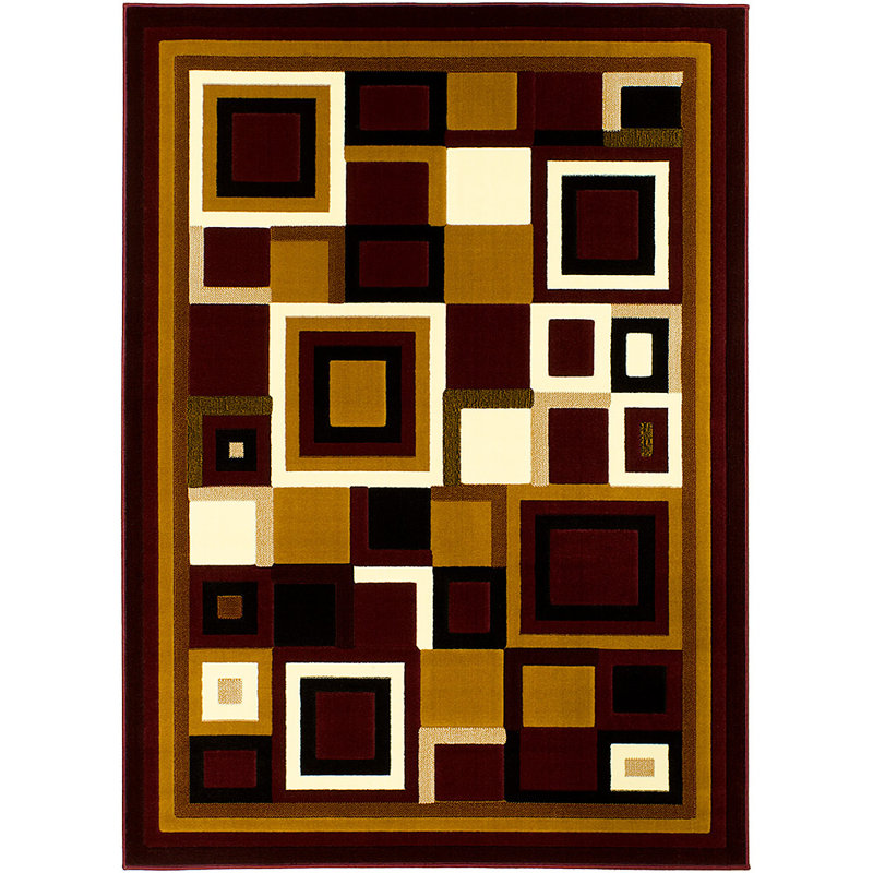 Checkered Indoor Rug, 5'2" x 7'2"