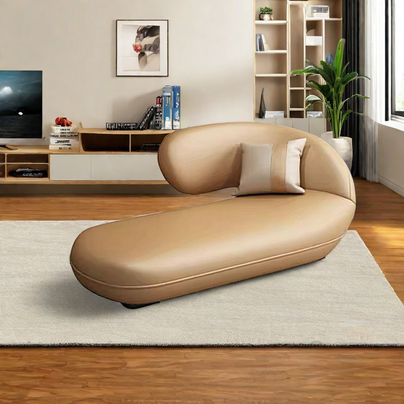 Chaise ergonomique solide, Orange, Accoudoir à droite (vu de face)