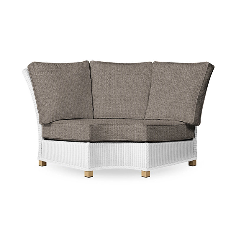 Hamptons Outdoor Corner Wedge Lounge Chair, Cottage Pepper, White