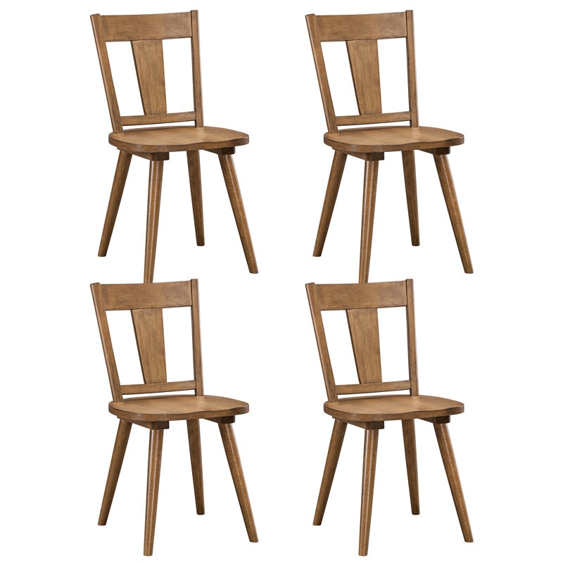 Chaises de salle à manger 17 po, Brun, 4
