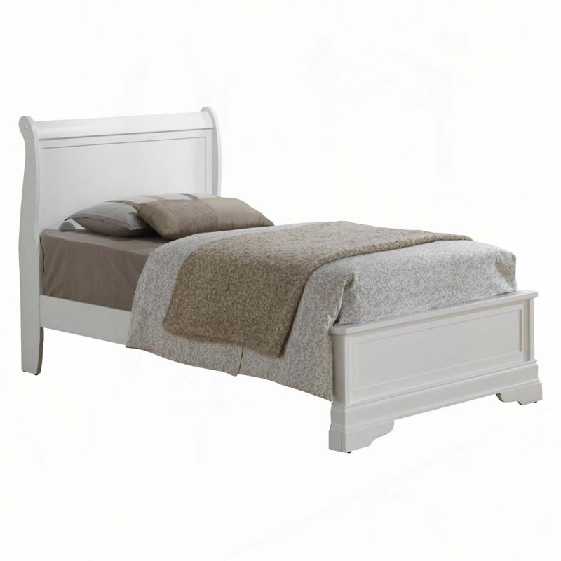 Lit en bois, Blanc
