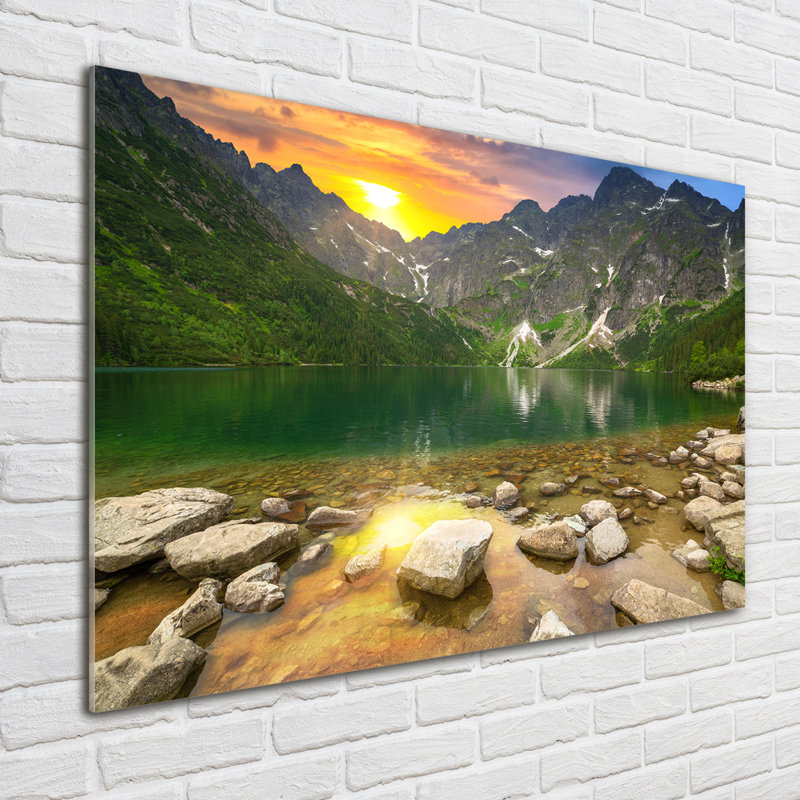 Sea Eye Of The Tatra Mountains - No Frame Print on Glass